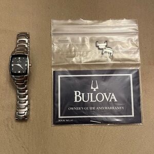 NWOT Women's Bulova Diamond Accent Stainless Steel Watch